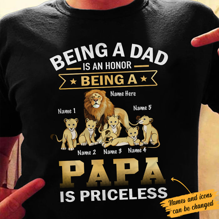 Personalized Dad Grandpa Lion T Shirt MY201 30O34 1