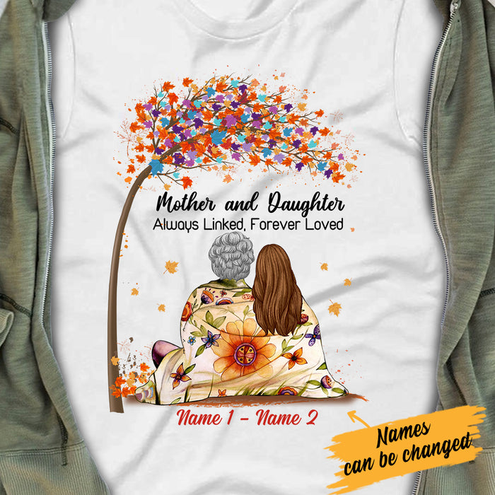 Personalized Mother And Daughter Forever Linked T Shirt FB231 65O34 1