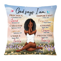 Personalized Gift For Daughter God Says I Am Bible Verses Pillow 22697 thumb 1