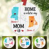 Personalized Home Is Long Distance Watercolor  Ornament SB2410 30O34 1