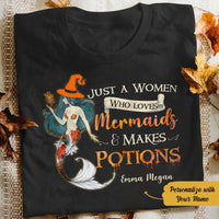Personalized Mermaid Witch Potions Halloween T Shirt AG271 28O58 thumb 1