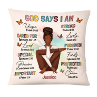 Personalized Gift For Daughter God Says I Am Bible Verses Pillow DB281 32O58 thumb 1