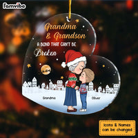 Personalized Christmas Gift Grandson And Grandma Bond Can't Be Broken Ornament 30577 thumb 1