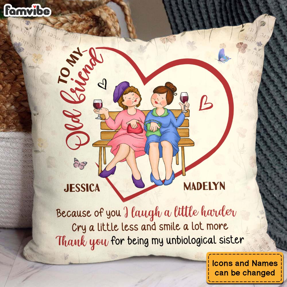 Personalized Gift For Friends Because Of You Pillow 30672 Primary Mockup