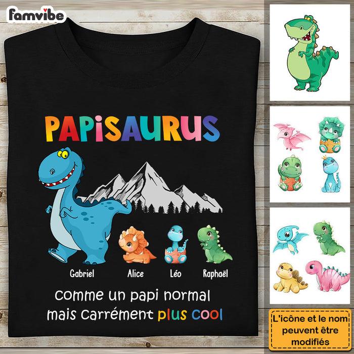 Personalized Gift For Grandpa French Papisaurus Shirt - Hoodie - Sweatshirt 30120 1