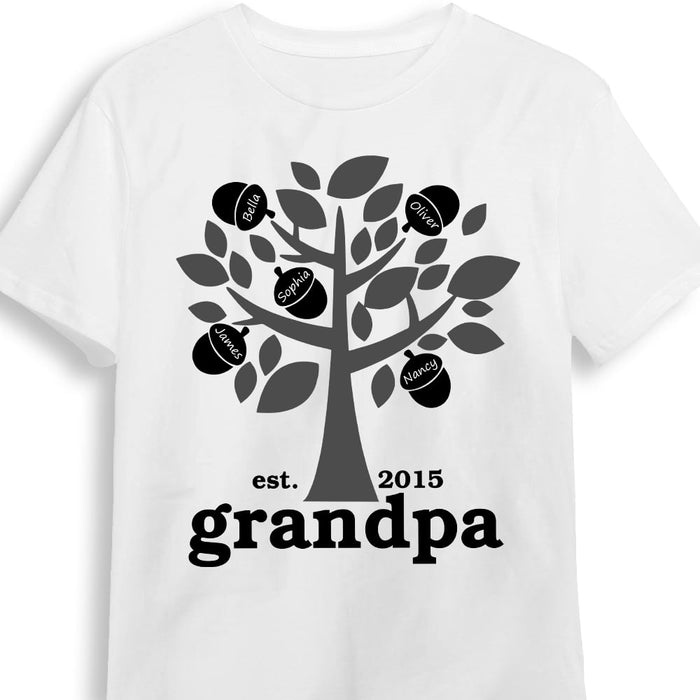Personalized Dad Grandpa Tree T Shirt AP261 30O53 1