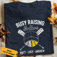 Personalized Dad Baseball Softball  Black T Shirt MY122 85O36 thumb 1