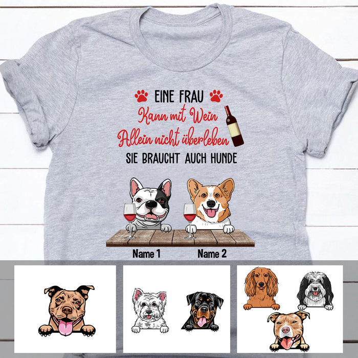 Personalized Hund Und Wein German Dog And Wine T Shirt AP154 67O60 1