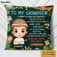 Personalized Gift For Grandson Jungle Animal Pillow 30809 thumb 1