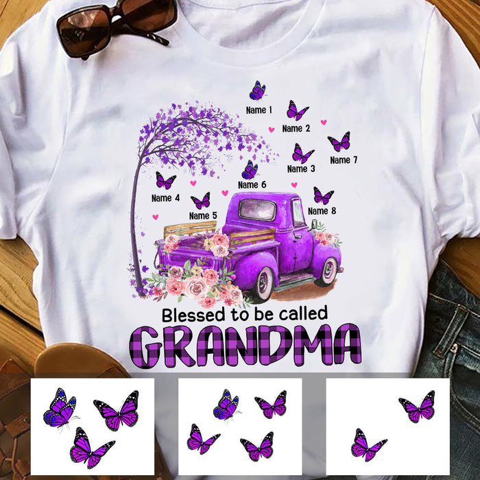 Personalized Grandma Mom Butterfly T Shirt MY51 73O58 1