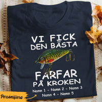 Personalized Dad Fishing Swedish Pappa Fiske T Shirt AP71 95O36 thumb 1
