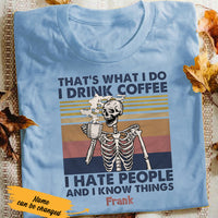 Personalized Skull I Hate People T Shirt JL242 95O36 thumb 1