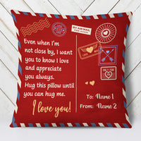 Personalized Long Distance Happy Valentine Pillow  DB311 81O58 (Insert Included) thumb 1