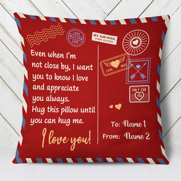 Personalized Long Distance Happy Valentine Pillow  DB311 81O58 (Insert Included) 1