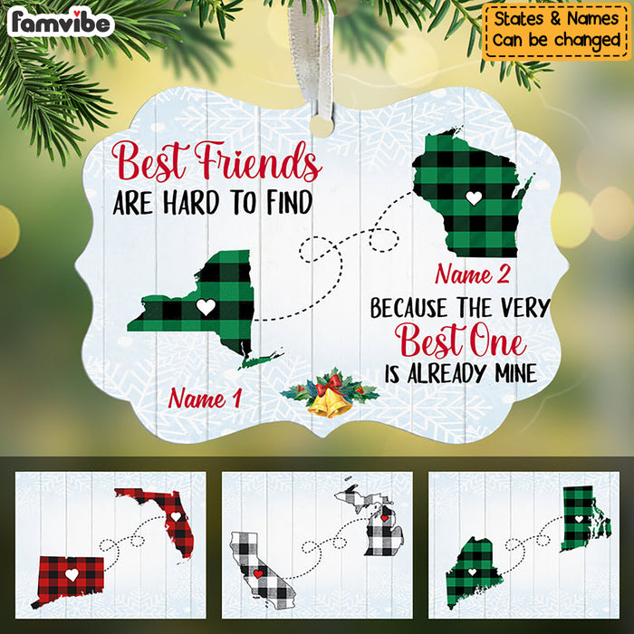 Personalized Long Distance State Map Benelux Ornament NB165 30O47 1