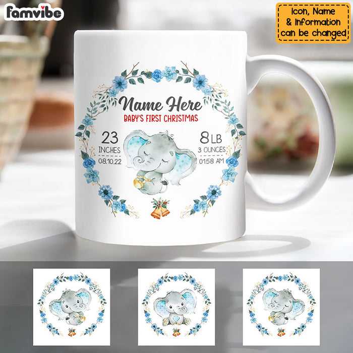 Personalized Elephant Baby First Christmas Mug OB82 73O58 1