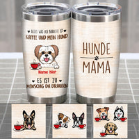 Personalized German Hund Kaffee Dog Mom Coffee Steel Tumbler AP1414 65O53 thumb 1