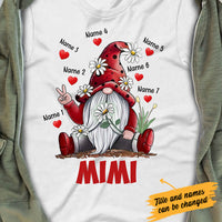 Personalized Valentine Grandma Nana Gnome T Shirt  JR141 81O34 thumb 1