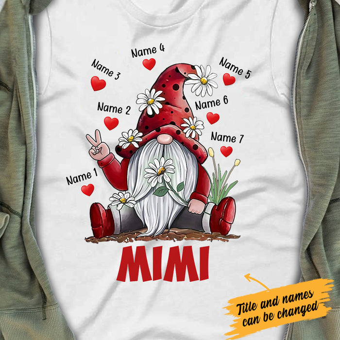 Personalized Valentine Grandma Nana Gnome T Shirt  JR141 81O34 1