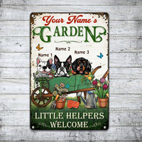 Personalized Dog Garden Metal Sign JN305 30O57 thumb 1