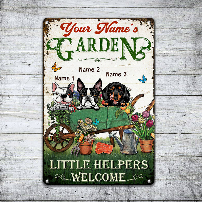 Personalized Dog Garden Metal Sign JN305 30O57 1