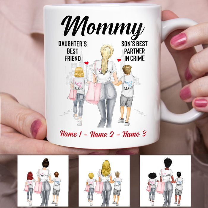 Personalized Mom Daughter And Son Mug AP11 26O53 1