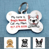 Personalized Dog Mom Call My Mom Bone Pet Tag NB112 85O58 thumb 1