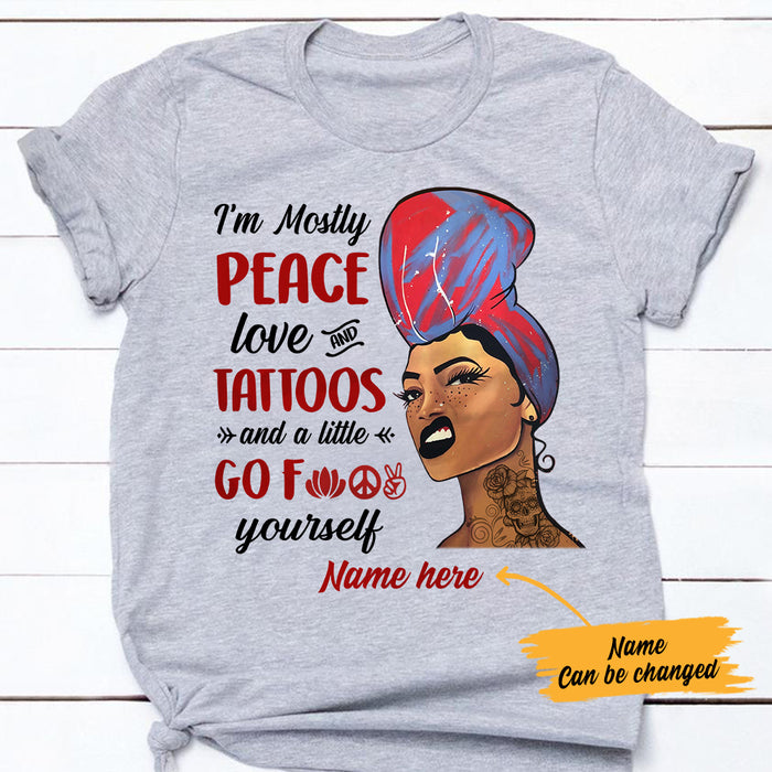 Personalized BWA Tattoos Peace & Love  T Shirt AG283 95O57 1