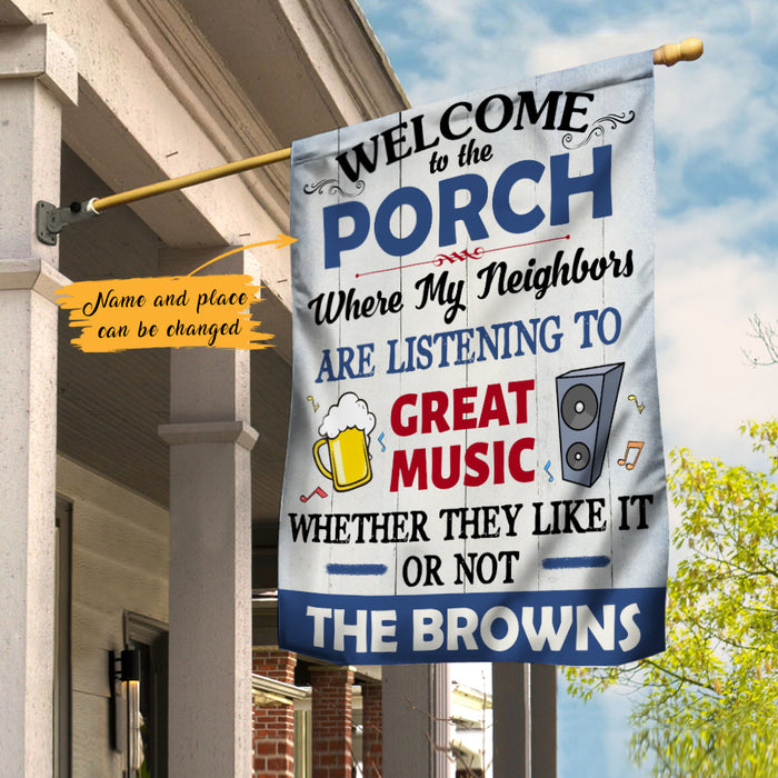 Personalized Backyard Patio Great Music Gardening Flag AG103 95O47 1