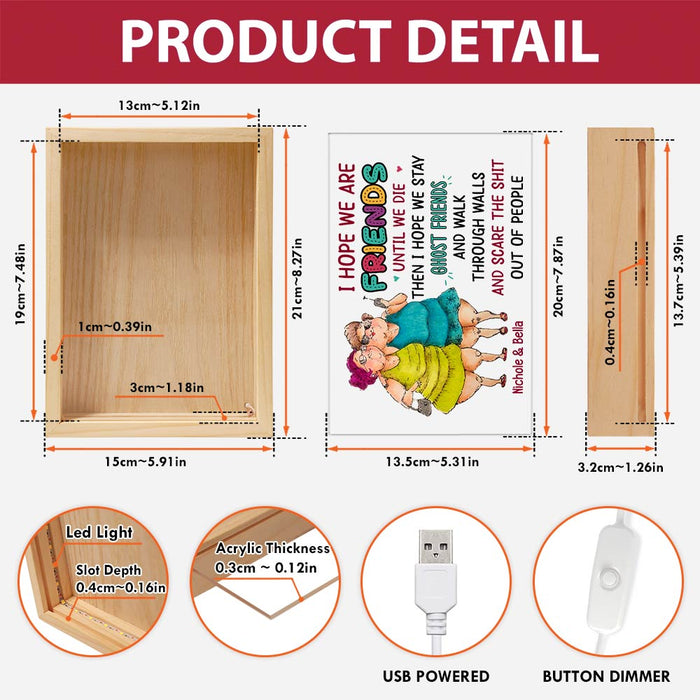 Personalized Old Friend Smile A Lot More Upload Photo Picture Frame Light Box 31553 1