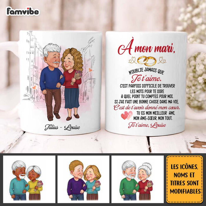 Personalized Couple French 'N'oublie Jamais Que Je t'aime' Mug 30831 1