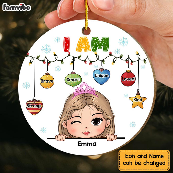 Personalized Christmas Gift For Granddaughter I Am Kind Circle Ornament 30140 1