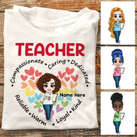 Personalized Teacher Compassionate Caring  T Shirt JL61 95O47 thumb 1