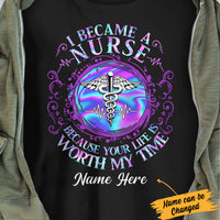 Personalized Nurse Worth My Time T Shirt AG282 87O34 thumb 1