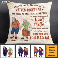 Personalized Gift For Old Couple Together To The End Of Their Lives Pillow 26523 thumb 1