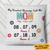 Personalized Blessed To Be Called Mom Pillow FB202 30O47 (Insert Included) 1