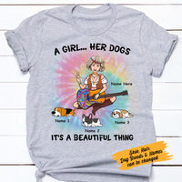 Personalized Dog Hippie Girl Beautiful Things T Shirt JN242 95O58 thumb 1