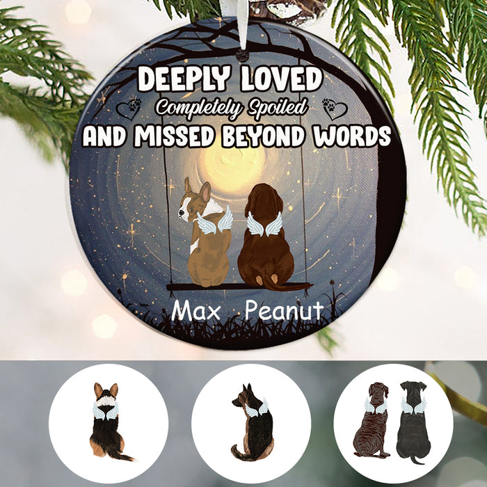 Personalized Missed Beyond Word Dog Memorial  Ornament OB252 30O34 1