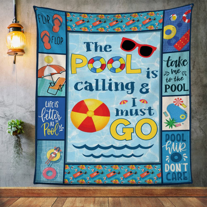 Pool Is Calling Fleece Blanket JN241 67O57 1