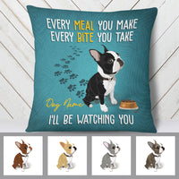 Personalized Boston Terrier Dog Watching Pillow  JR94 81O60 (Insert Included) thumb 1