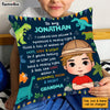 Personalized Gift For Grandson To My Grandson Dinosaur Theme Kid Pillow 30690 1