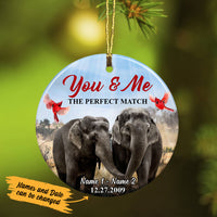 Personalized Elephant Couple  Ornament SB163 65O47 thumb 1