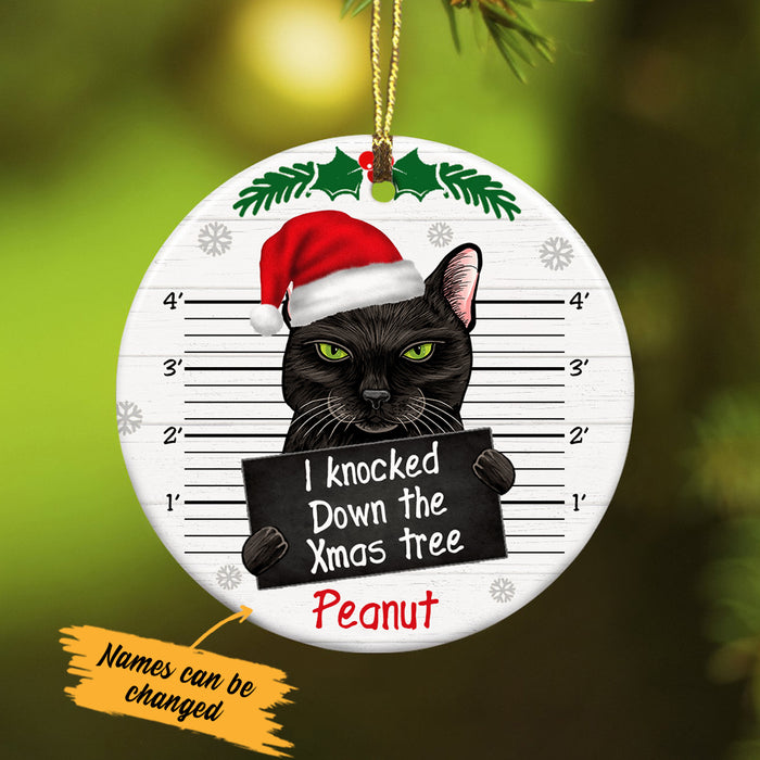 Personalized Black Cat Christmas  Ornament OB221 85O34 1