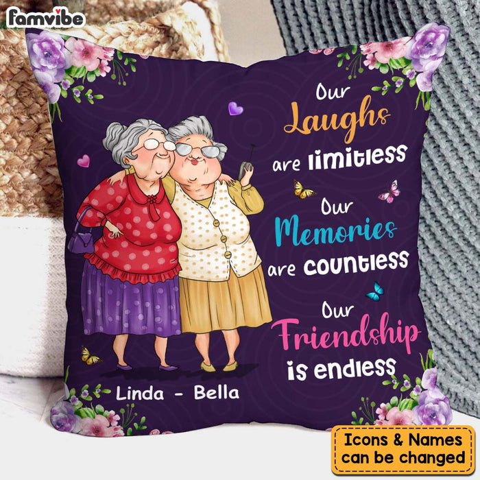 Personalized Gift For Old Friends Our Friendship Is Endless Pillow 30859 1