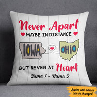 Personalized Never Apart Long Distance  Pillow SB2444 30O47 (Insert Included) thumb 1