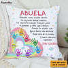 Personalized Gift For Grandma Abuela Spanish Handprints Pillow 30605 1