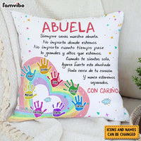 Personalized Gift For Grandma Abuela Spanish Handprints Pillow 30605 thumb 1