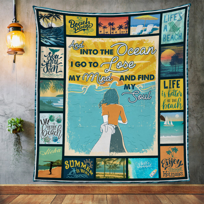 Into The Ocean I Go Fleece Blanket JN291 30O36 1