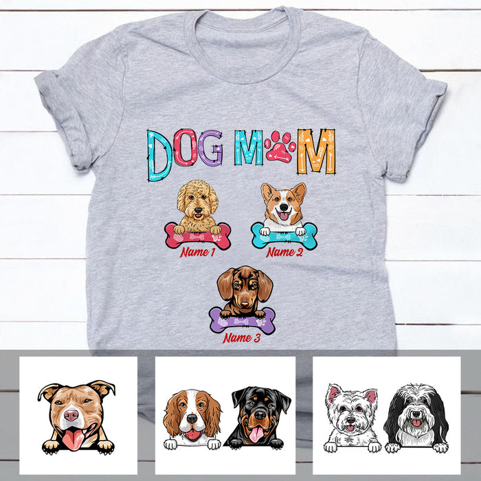 Personalized Dog Mom T Shirt JR222 95O60 1