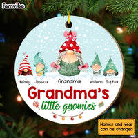 Personalized Gift For Grandma Little Gnomies Circle Ornament 29399 thumb 1